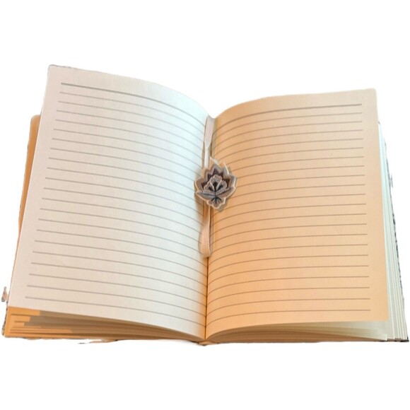 Handmade in India Beaded Journal Hardcover 240 Lined Pages Embroidered Bookmark - Picture 6 of 6